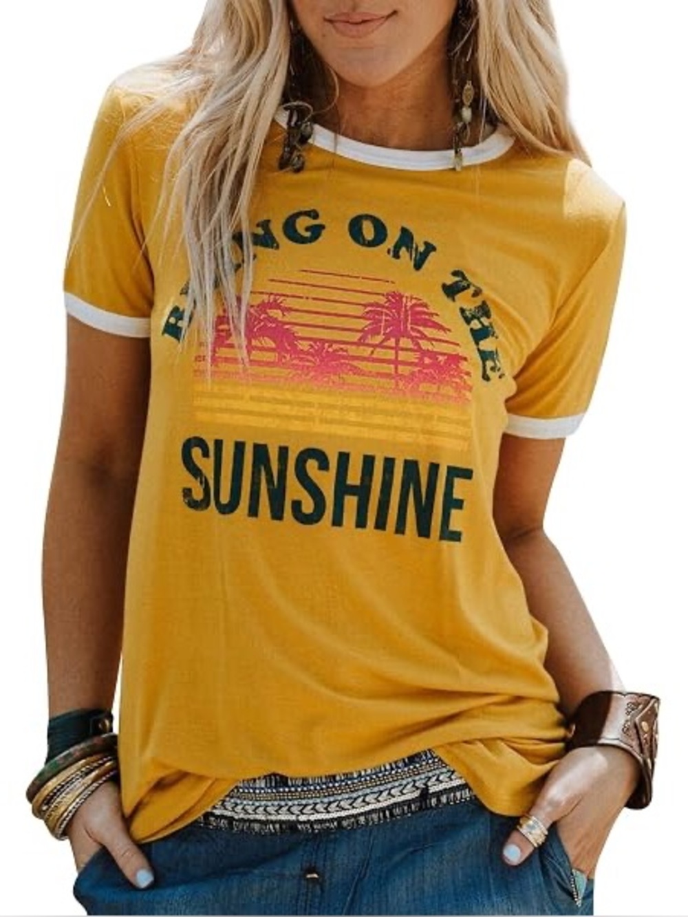 Yellow Women's Graphic T-Shirt - Bring On The Sunshine